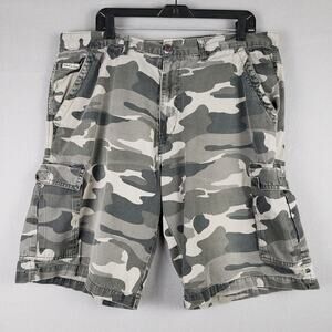 Hawks Bay USA Men's 40 Cargo‎ Pocket Camouflage Shorts Gray Urban Streetwear